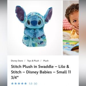 Stitch Plush in Swaddle
